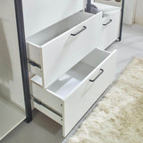 Klair Living Fiona 32 in. W White Freestanding Wood Closet System Tower with 3 Drawers