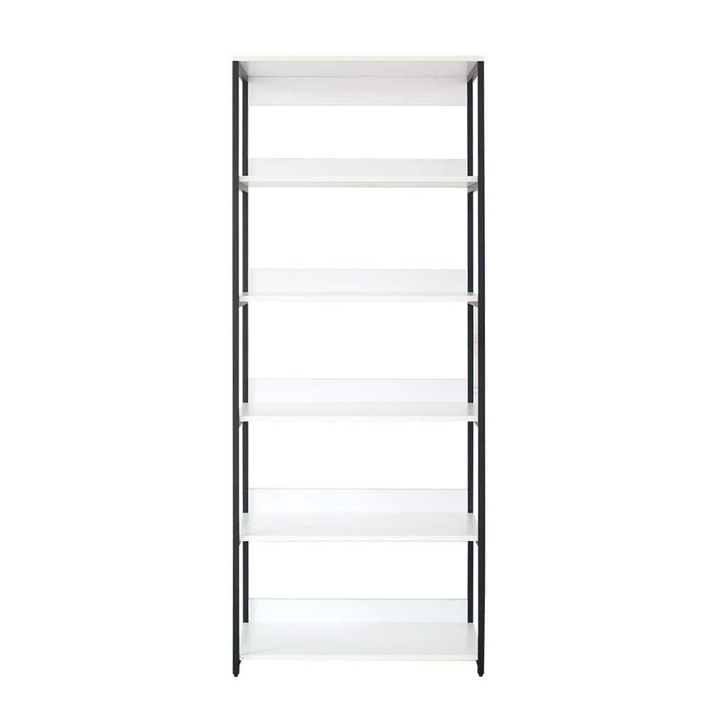 Klair Living Fiona 32 in. W White Freestanding Wood Closet System Tower with 5 Shelves