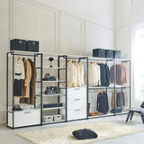 Klair Living Fiona 32 in. W White Freestanding Wood Closet System Tower with 5 Shelves