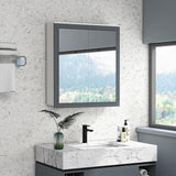 kleankin Wall Mounted Bathroom Medicine Cabinet 27 in. W x 30 in. H with Mirror Rectangular MDF Medicine Cabinet with Mirror