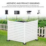 KOZYARD Outdoor Privacy Screens: 4.17 ft. W x 4.0 ft. H Vinyl Fence Panels for AC & Trash Storage