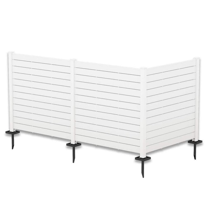 KOZYARD 4.17 ft. x 4 ft. White Outdoor Privacy Screens - 3 Panel Kit