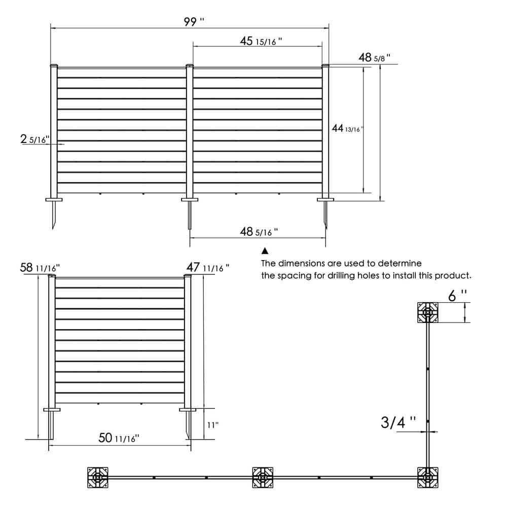 KOZYARD 4.17 ft. x 4 ft. White Outdoor Privacy Screens - 3 Panel Kit