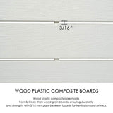 KOZYARD 4.17 ft. x 4 ft. White Outdoor Privacy Screens - 3 Panel Kit