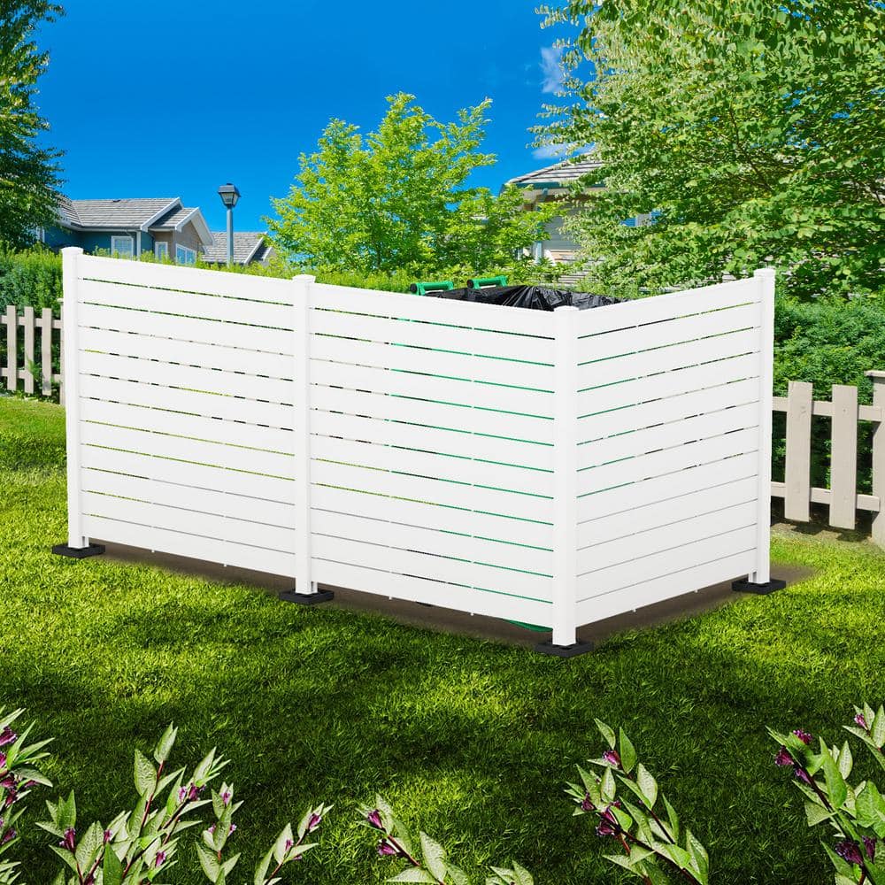 KOZYARD 4.17 ft. x 4 ft. White Outdoor Privacy Screens - 3 Panel Kit