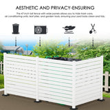 KOZYARD Outdoor Privacy Screens - 4 ft. W x 4.17 ft. H White Vinyl Panels