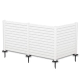 KOZYARD Outdoor Privacy Screens - 4 ft. W x 4.17 ft. H White Vinyl Panels