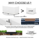 KOZYARD Outdoor Privacy Screens - 4 ft. W x 4.17 ft. H White Vinyl Panels