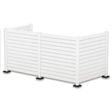 KOZYARD 4 ft. W x 4.17 ft. H White Vinyl Outdoor Privacy Screens Kit
