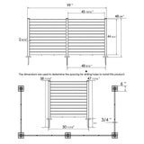 KOZYARD 4 ft. W x 4.17 ft. H White Vinyl Outdoor Privacy Screens Kit