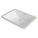 KRAUS Elavo Large Rectangular Ceramic Undermount Bathroom Sink in White with Overflow, 23-1/4 in. x 16-1/2 in.