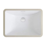 KRAUS Elavo Large Rectangular Ceramic Undermount Bathroom Sink in White with Overflow, 23-1/4 in. x 16-1/2 in.
