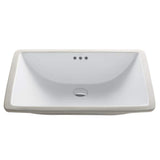 KRAUS Elavo Large Rectangular Ceramic Undermount Bathroom Sink in White with Overflow, 23-1/4 in. x 16-1/2 in.