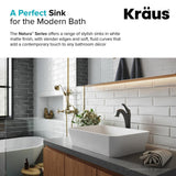 KRAUS Natura Rectangle Solid Surface Vessel Sink in White, 20 x 14 x 4-7/8 in (KSV-2MW)