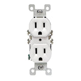 Leviton 15 Amp CO/ALR Duplex Outlet, 125V, White (Model 12650-W)