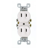 Leviton 15 Amp 2-Wire Duplex Outlet, White, NEMA 1-15R (Model 223-W)