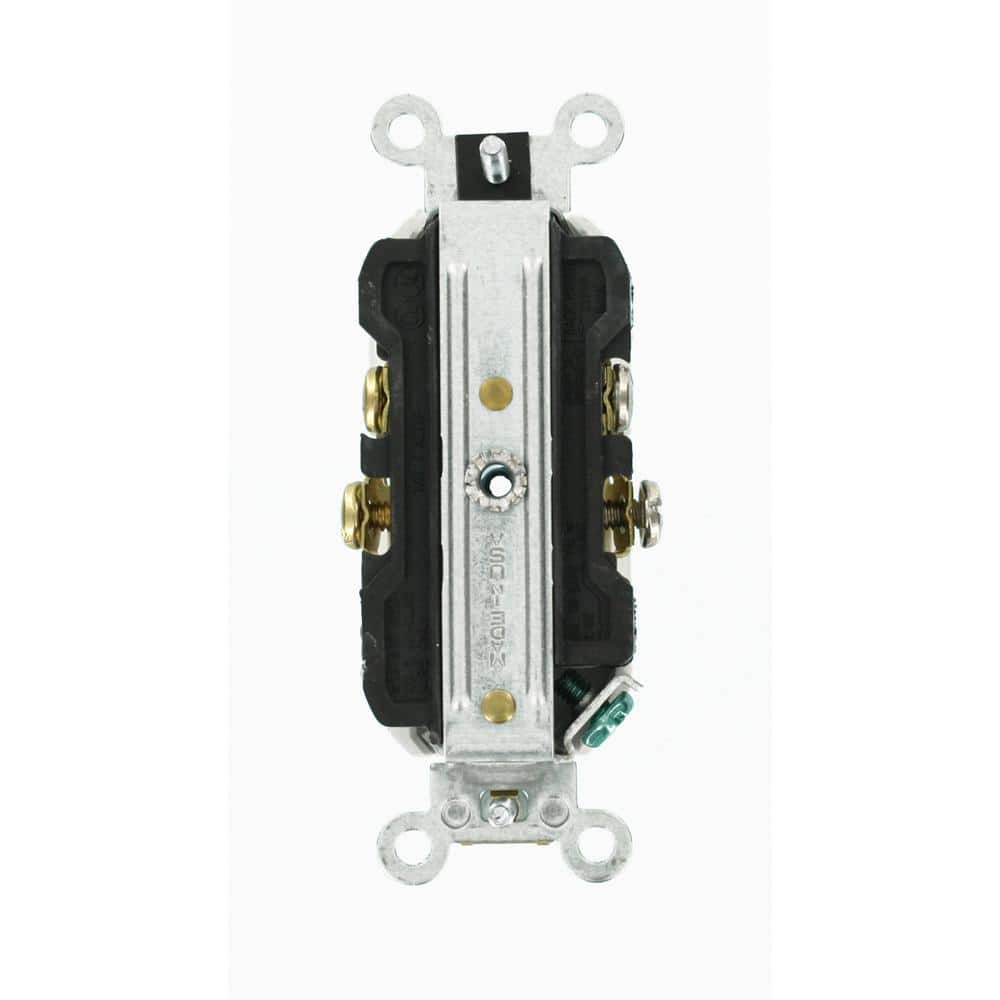 Leviton 15 Amp Commercial Grade Duplex Outlet, White (10 Pack)