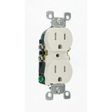 Leviton 15 Amp Tamper-Resistant Duplex Outlet, White (10-Pack)