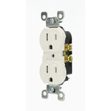 Leviton 15 Amp Residential Grade Grounding Duplex Outlet, White (10-Pack)