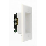 Leviton 15 Amp 1-Gang Recessed Duplex Power Outlet, White