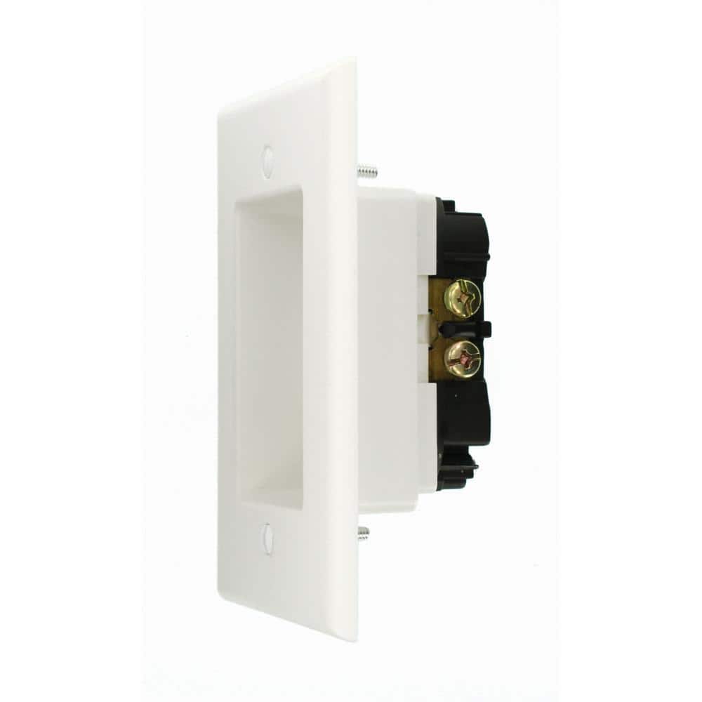 Leviton 15 Amp 1-Gang Recessed Duplex Power Outlet, White