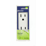 Leviton Decora 15 Amp Residential Grade Self-Grounding Duplex Outlet, White