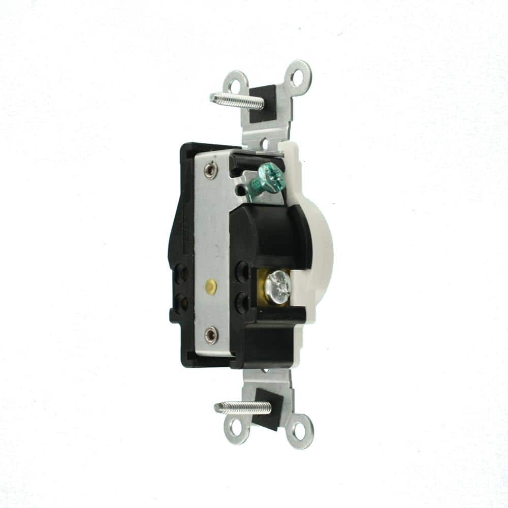 Leviton 15 Amp Commercial Grade Tamper-Resistant Single Outlet, White (NEMA 5-15R, 125V)