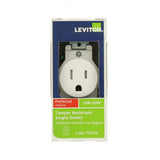 Leviton 15 Amp Commercial Grade Tamper-Resistant Single Outlet, White (NEMA 5-15R, 125V)