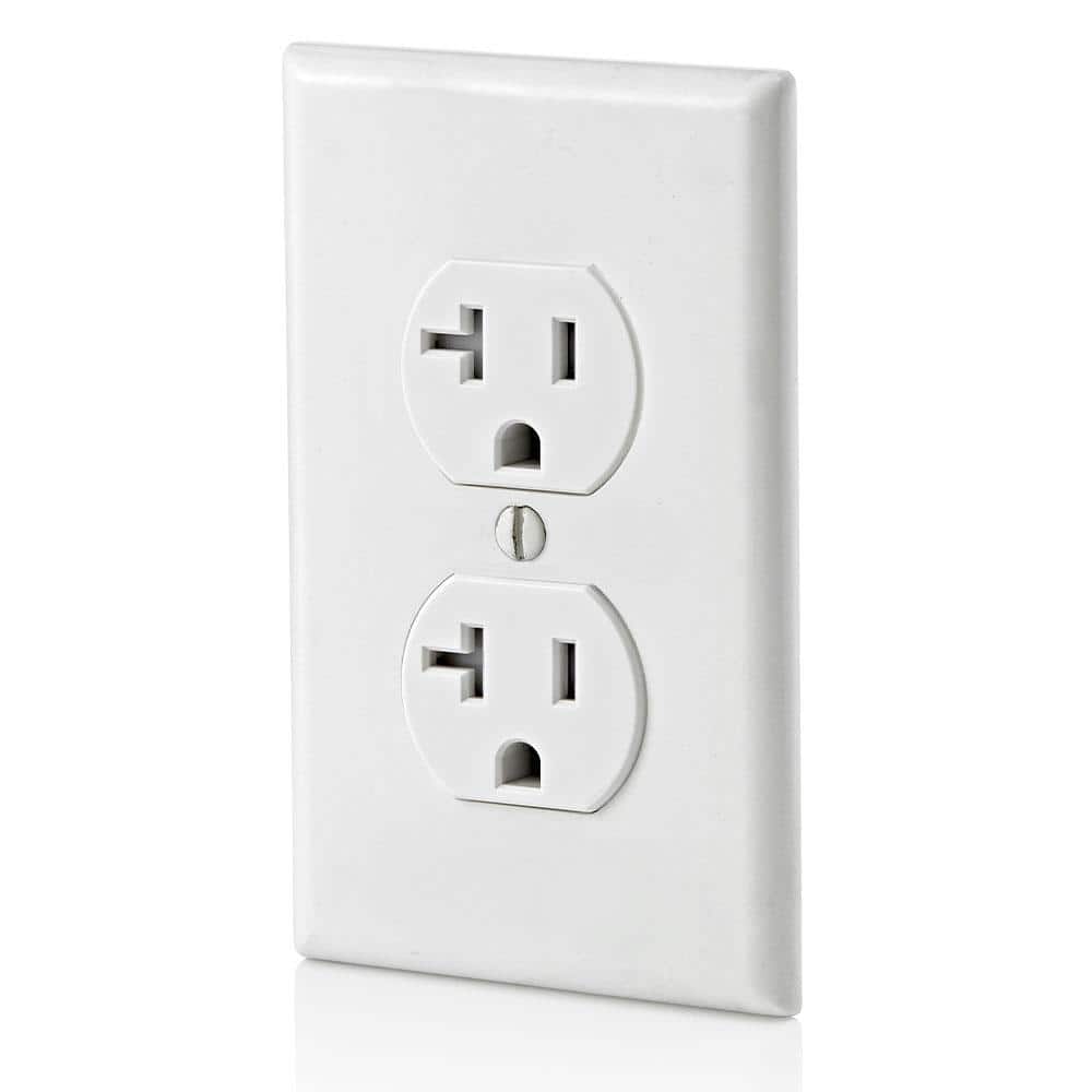 Leviton 20 Amp Residential Grade Self-Grounding Tamper-Resistant Duplex Outlet, 125V, White (R52-T5820-0WS)