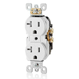 Leviton 20 Amp Residential Grade Self-Grounding Tamper-Resistant Duplex Outlet, 125V, White (R52-T5820-0WS)