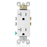 Leviton Decora 20 Amp Tamper-Resistant Duplex Outlet, 125V, White (R52-T5825-00W)
