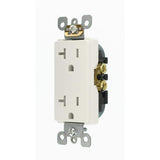 Leviton Decora 20 Amp Tamper-Resistant Duplex Outlet, 125V, White (R52-T5825-00W)