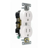 Leviton 15 Amp 125V Commercial Grade Tamper Resistant Duplex Outlet, White (R52-TCBR1-00W)