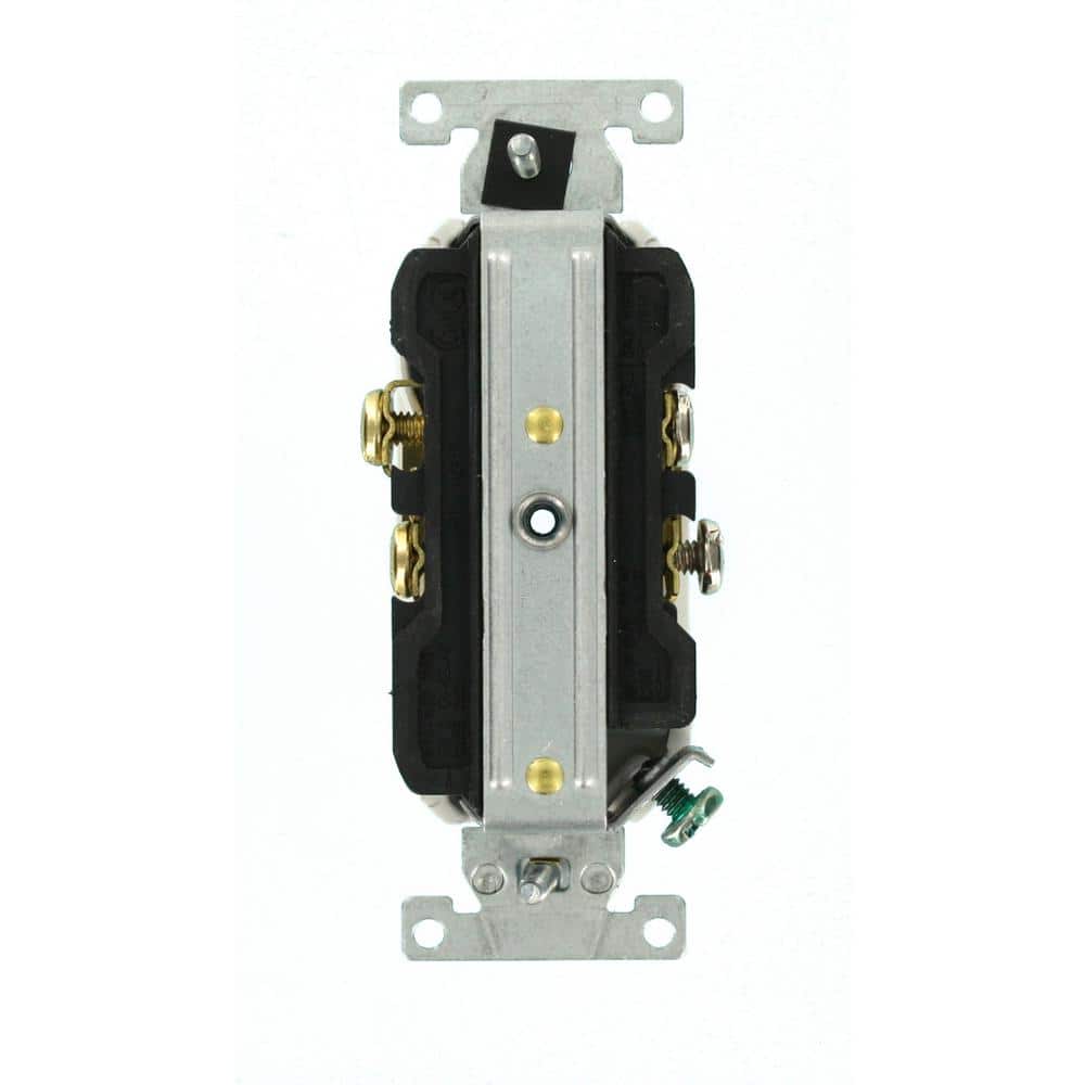 Leviton 15 Amp 125V Commercial Grade Tamper Resistant Duplex Outlet, White (R52-TCBR1-00W)