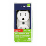 Leviton 15 Amp 125V Commercial Grade Tamper Resistant Duplex Outlet, White (R52-TCBR1-00W)