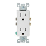 Leviton Decora 15 Amp Tamper-Resistant Duplex Outlet, White