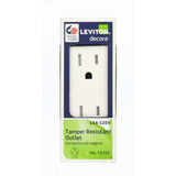 Leviton Decora 15 Amp Tamper-Resistant Duplex Outlet, White