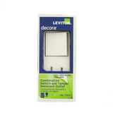 Leviton Decora 15 Amp Tamper-Resistant Combo Switch and Outlet, White (R62-T5625-0WS)