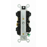 Leviton 20 Amp Industrial Grade Heavy Duty Self-Grounding Duplex Outlet, White (NEMA 5-20R)