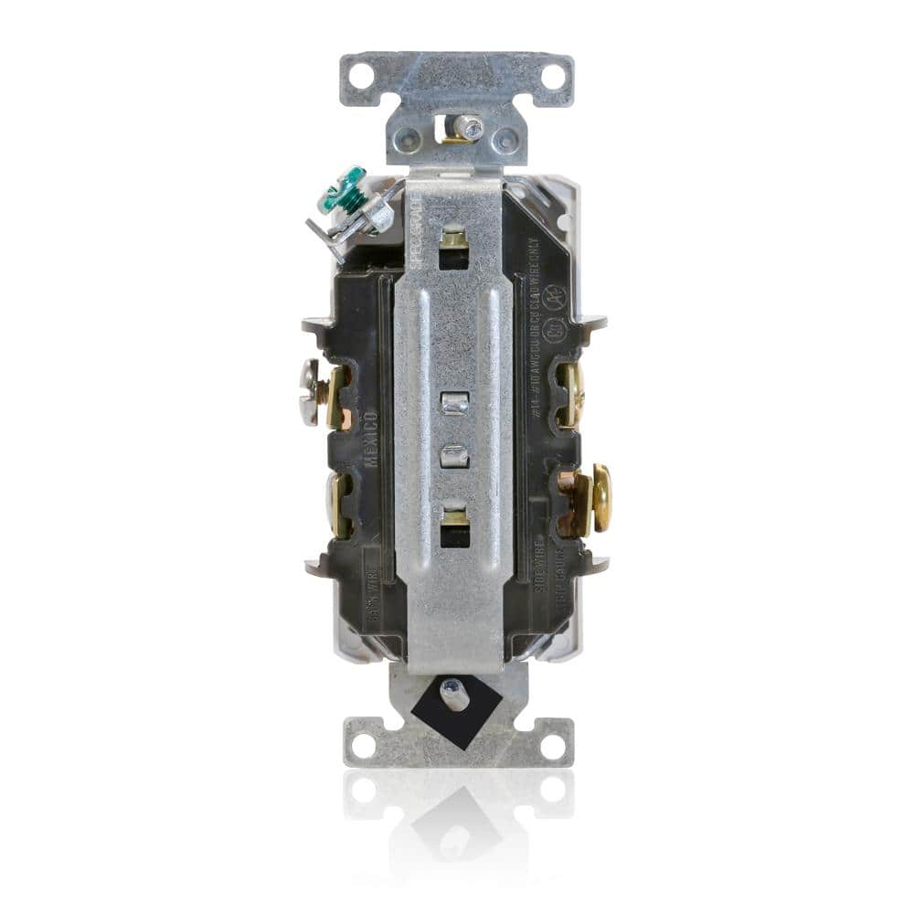 Leviton Decora Plus 15 Amp Industrial Grade Duplex Outlet, White