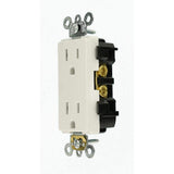 Leviton Decora Plus 15 Amp Industrial Grade Duplex Outlet, White