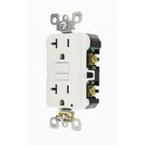 Leviton 20 Amp Self-Test SmartlockPro Slim GFCI Duplex Outlet, White (3-Pack)