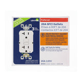 Leviton 20 Amp 125-Volt Duplex Self-Test Slim GFCI Outlet, White (4-Pack)