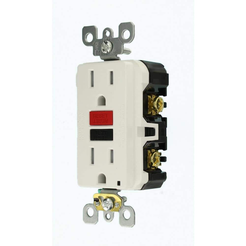 Leviton 15 Amp 125-Volt Self-Test Tamper Resistant GFCI Outlet, White (4-Pack)