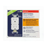 Leviton 15 Amp Self-Test SmartlockPro Slim Tamper-Resistant GFCI Duplex Outlet, White (3-Pack)