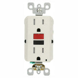 Leviton 15 Amp Self-Test SmartlockPro Slim Duplex Tamper Resistant GFCI Outlet, White (3-Pack)