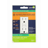 Leviton SmartlockPro 15 Amp 125-Volt Self-Test Tamper-Resistant GFCI Outlet with Audible Trip Alert, White
