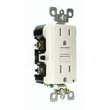 Leviton 15 Amp 125-Volt SmartlockPro SmarTest Self-Test Tamper-Resistant Duplex GFCI Outlet, White (GFTR1-KW)