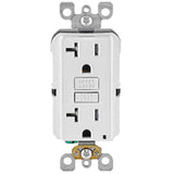 Leviton 20 Amp 125-Volt Duplex SmarTest Self-Test SmartlockPro Tamper-Resistant GFCI Outlet, White