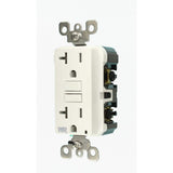Leviton 20 Amp 125-Volt Duplex Self-Test Tamper-Resistant/Weather-Resistant GFCI Outlet, White (R92-GFWT2-0KW)